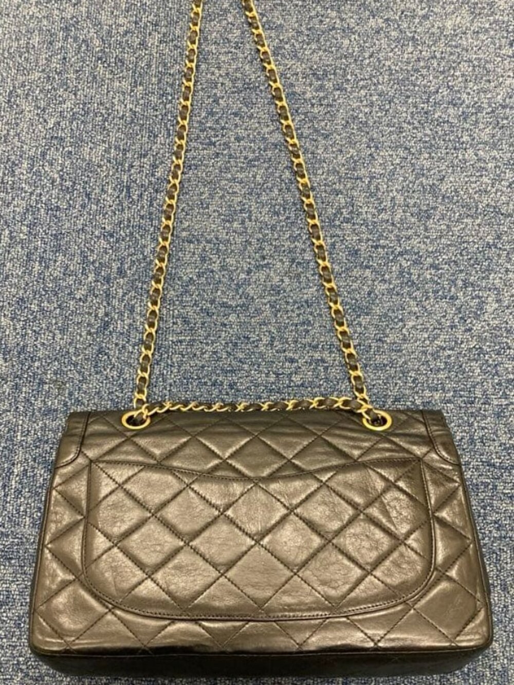 CHANEL CC Paris Limited Double Flap Bag Lambskin Matelasse Chain Black - Picture 4 of 16